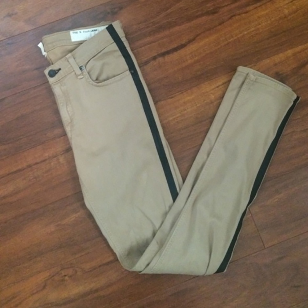 Rag & Bone Olive Tuxedo Stripe Skinny: Never Worn